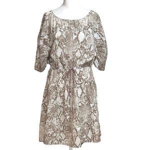 LOFT Ann Taylor Petites Women’s Snakeskin Print Dress Size MP